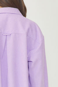 Blow With The Wind Shacket - Lilac