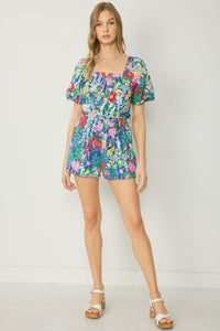 Botanical Beauty Romper - Navy