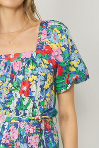 Botanical Beauty Romper - Navy