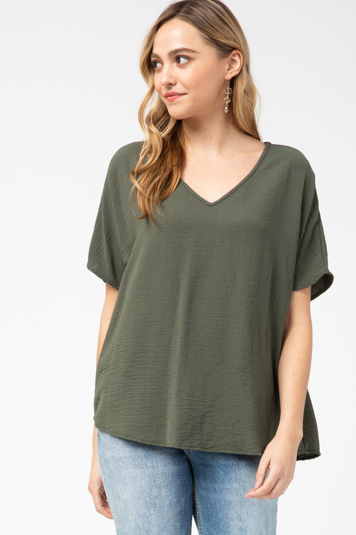 Less is More Top - Olive