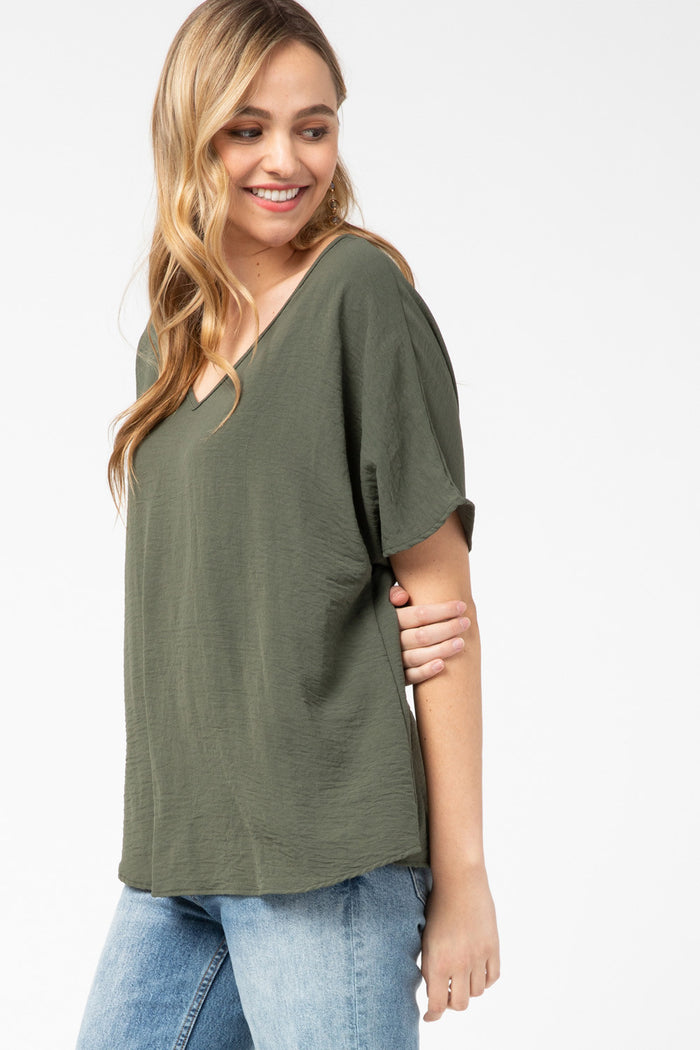 Less is More Top - Olive