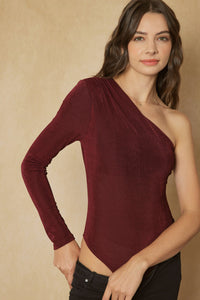 Off The Top Bodysuit - Burgundy