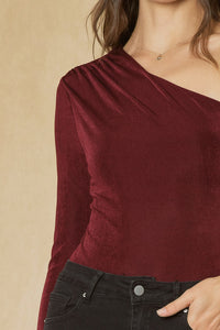 Off The Top Bodysuit - Burgundy