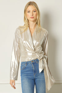 That's A Wrap Bodysuit - Champagne