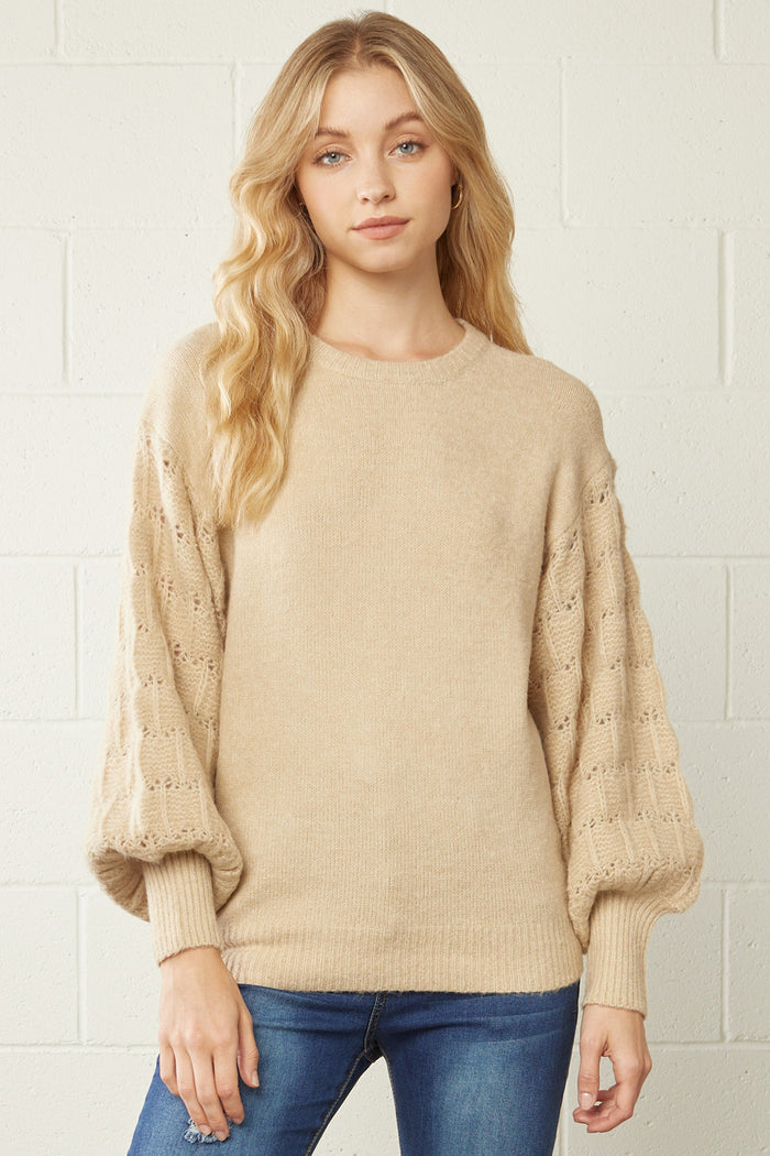 Pull Me Closer Sweater - Natural