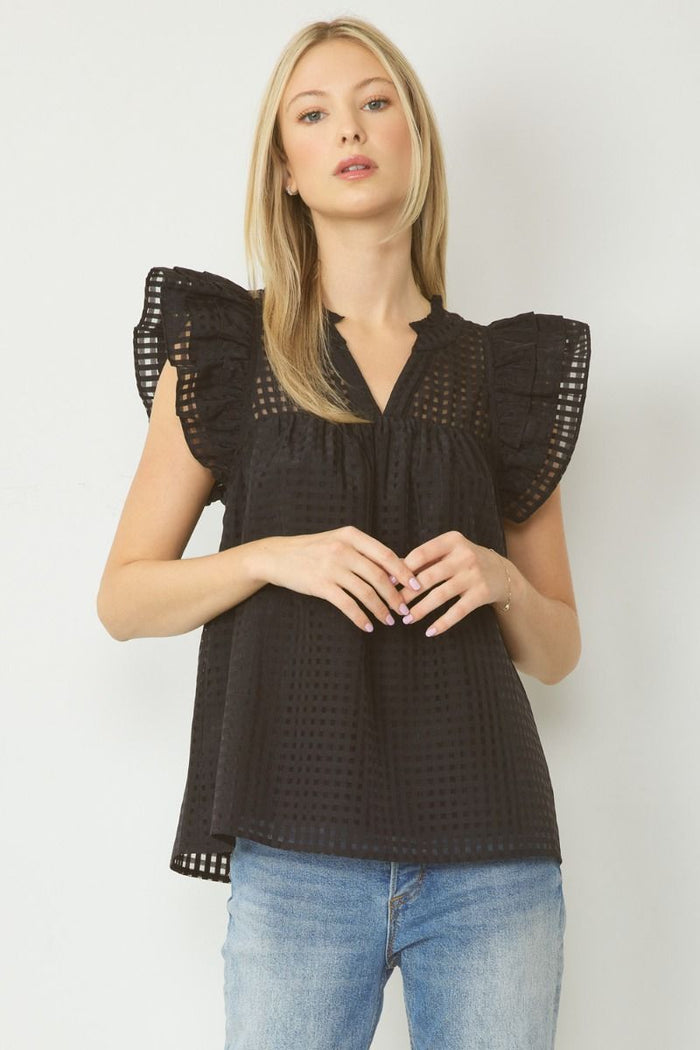 Think Outside The Box Top - Black