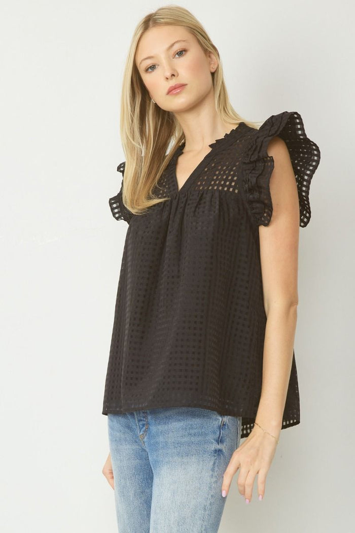 Think Outside The Box Top - Black