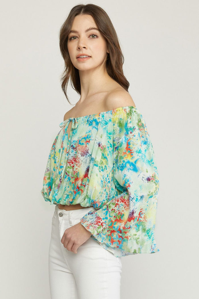 Watercolor Dreams Top - Sage