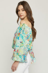 Watercolor Dreams Top - Sage