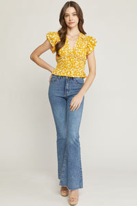 Beauty Of Blooms Top - Gold