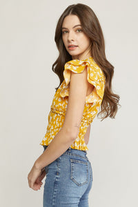 Beauty Of Blooms Top - Gold