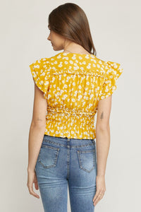 Beauty Of Blooms Top - Gold