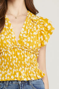 Beauty Of Blooms Top - Gold