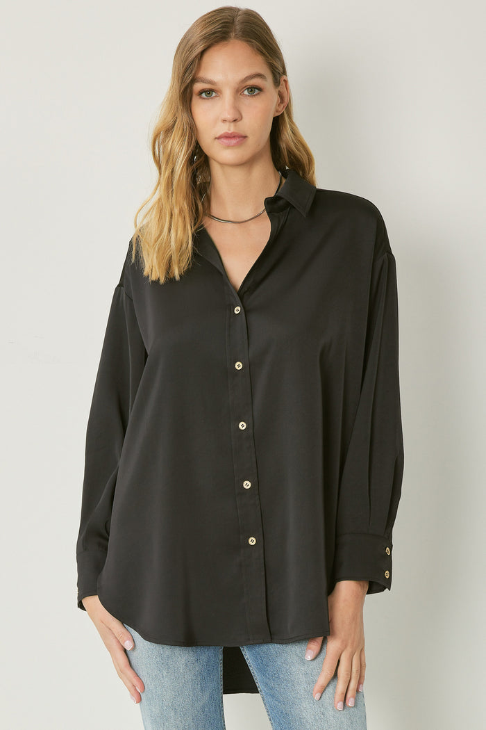 Plain As Day Top - Black