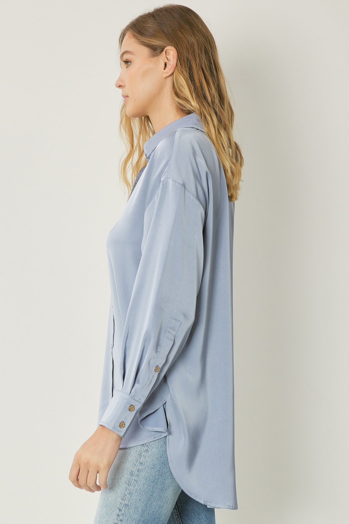 Plain As Day Top - Chambray