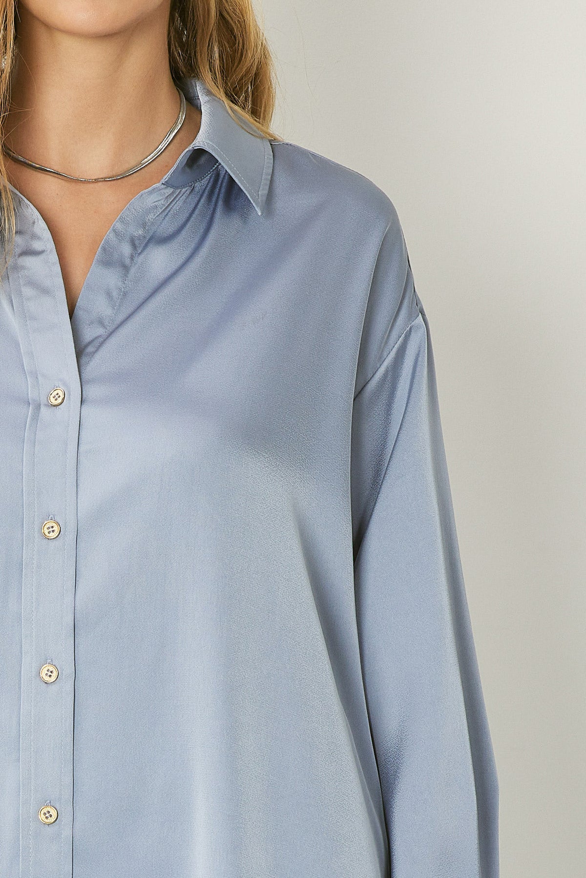 Plain As Day Top - Chambray