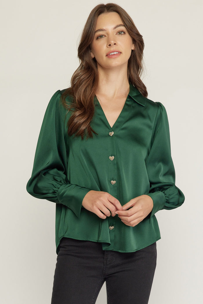 Heart's Desire Top - Heather Green