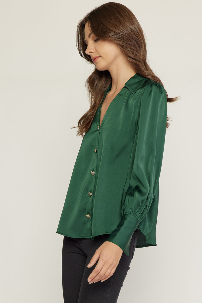 Heart's Desire Top - Heather Green