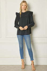 Crossed Paths Top - Black
