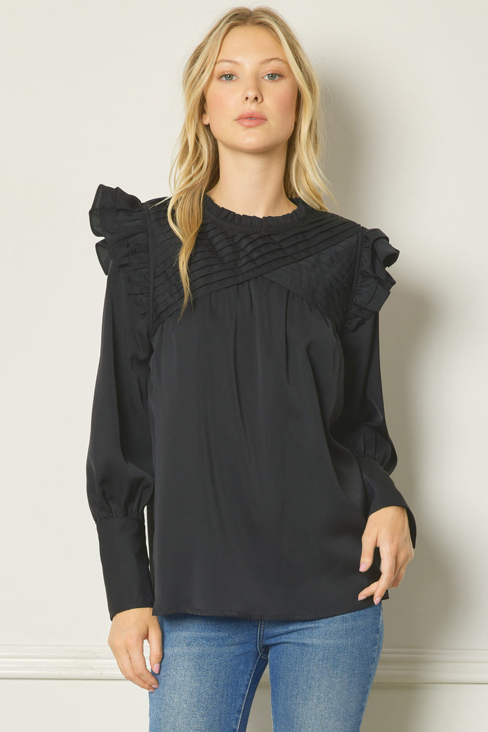 Crossed Paths Top - Black