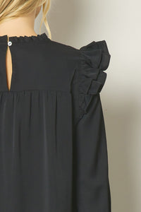 Crossed Paths Top - Black