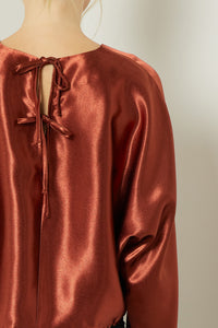 Ruffle Your Feathers Top - Brown