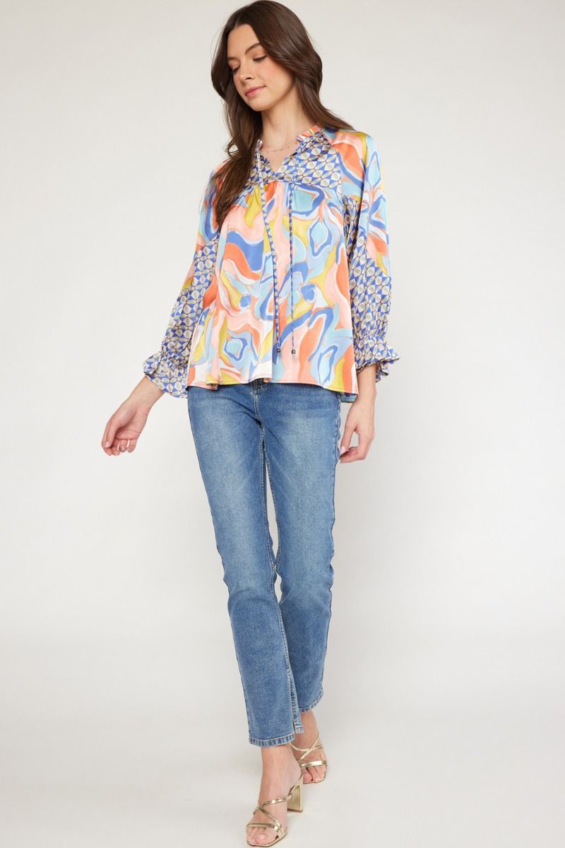 Abstract Visions Top - Blue
