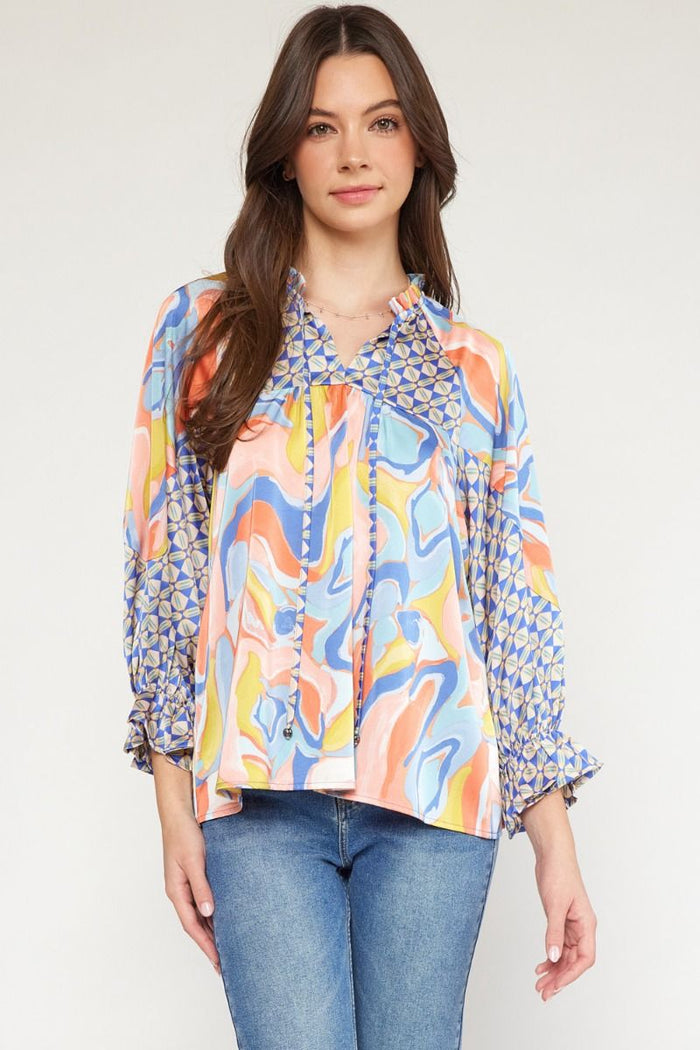 Abstract Visions Top - Blue