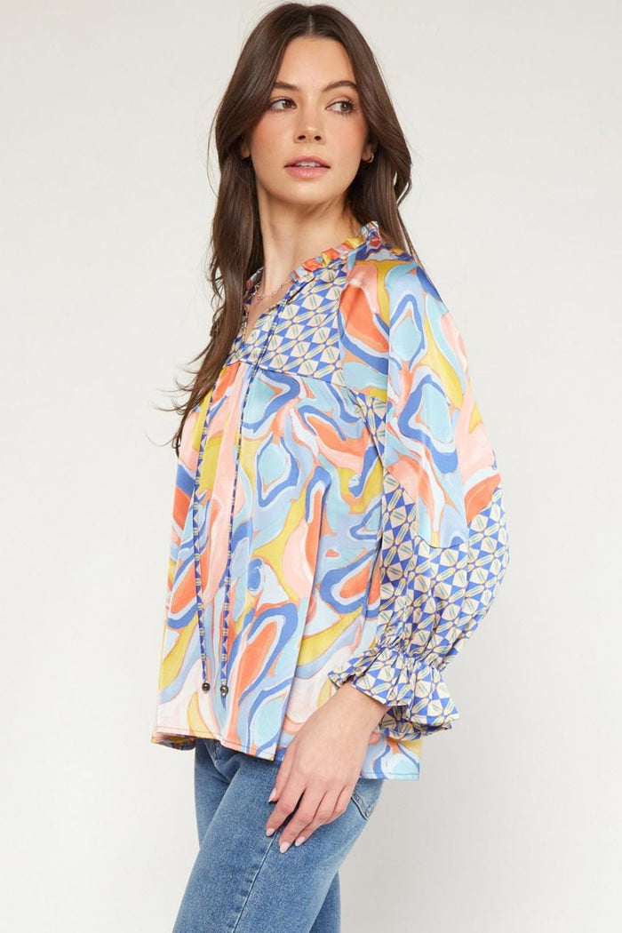 Abstract Visions Top - Blue