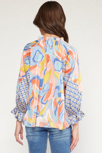 Abstract Visions Top - Blue