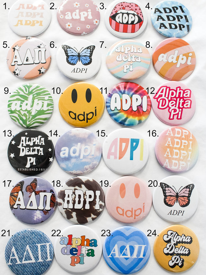 Assorted Sorority Buttons