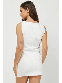 Bottom Line Top - White