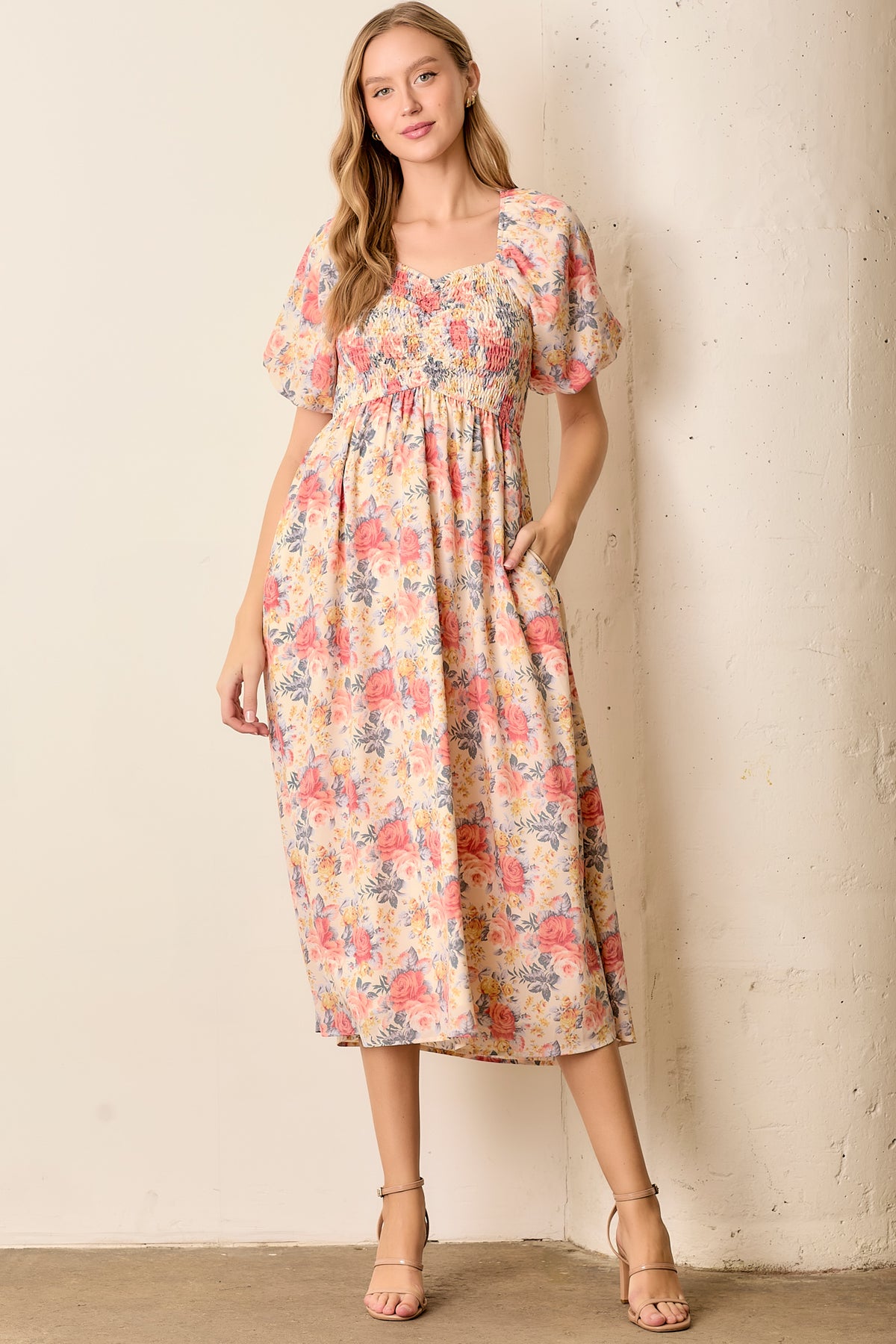 Coming Up Roses Dress - Ivory