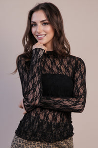 Transparent Touch Top - Black
