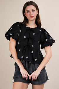 Bow & Behold Top - Black