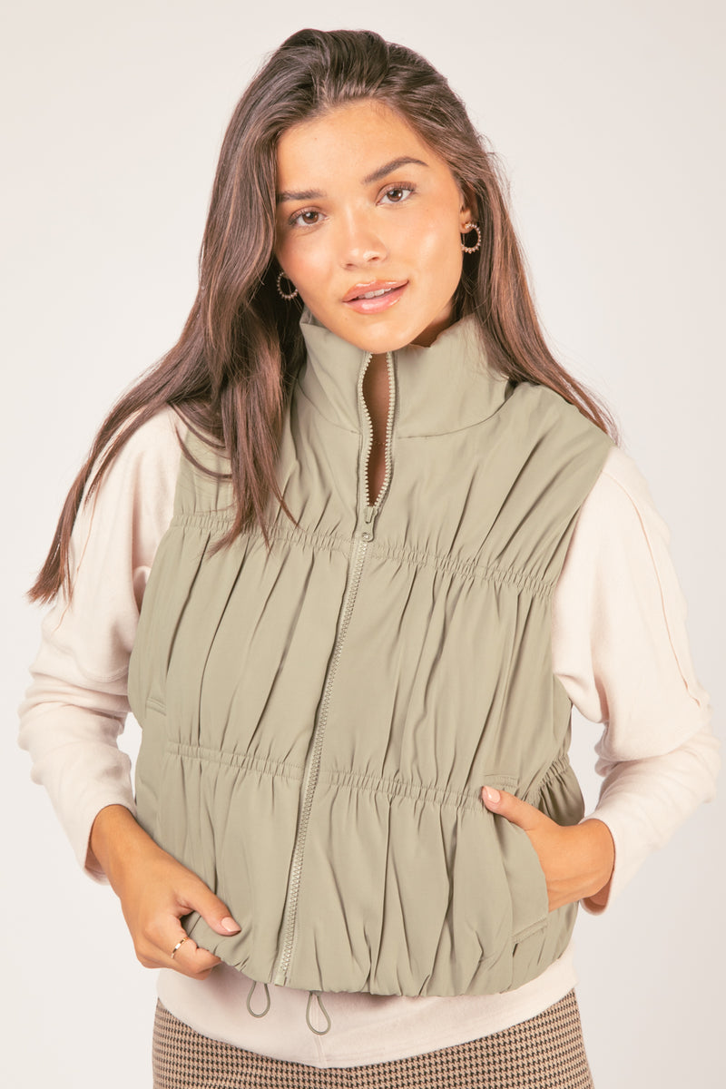 Delicate Warmth Vest - Sage