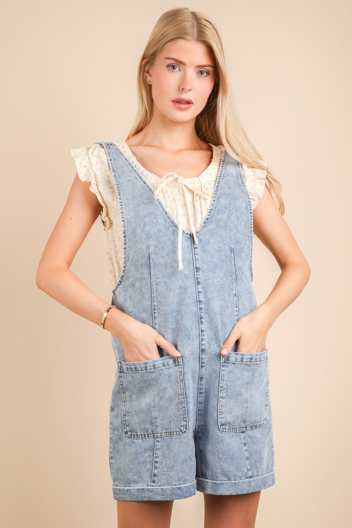 Barn Raiser Romper - Indigo