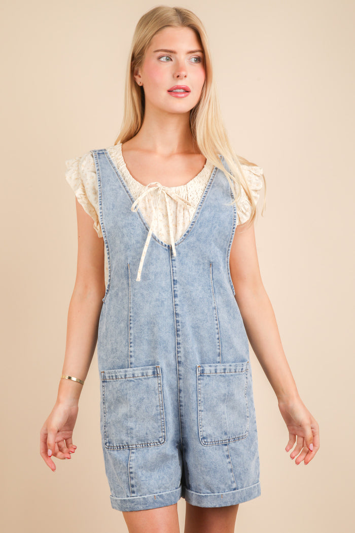 Barn Raiser Romper - Indigo