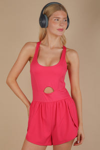 Run The Show Romper - Pink