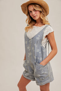 Wild Bloom Romper - Denim