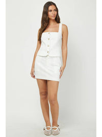 Bottom Line Top - White