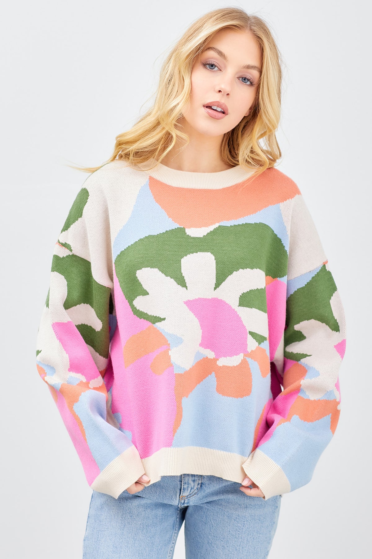 Abstract Form Sweater - Cream