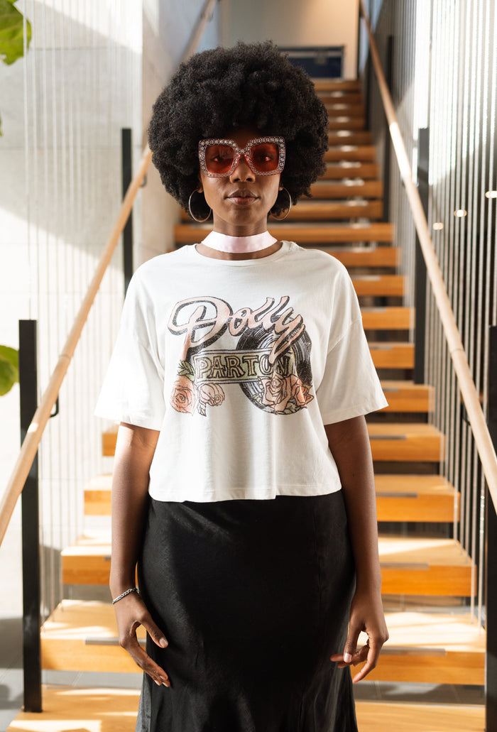 Dolly Parton Record Cropped Tee