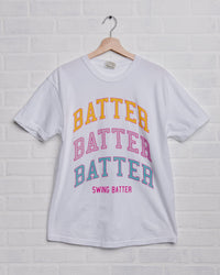 Batter Batter Batter Tee - White