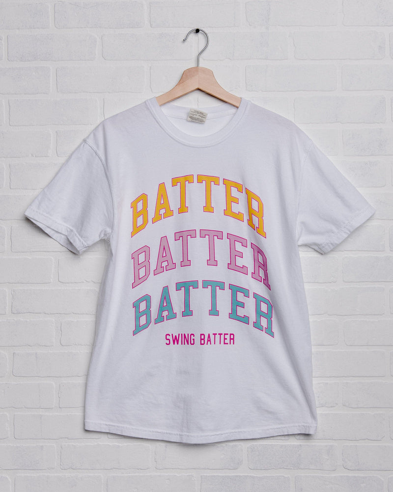 Batter Batter Batter Tee - White