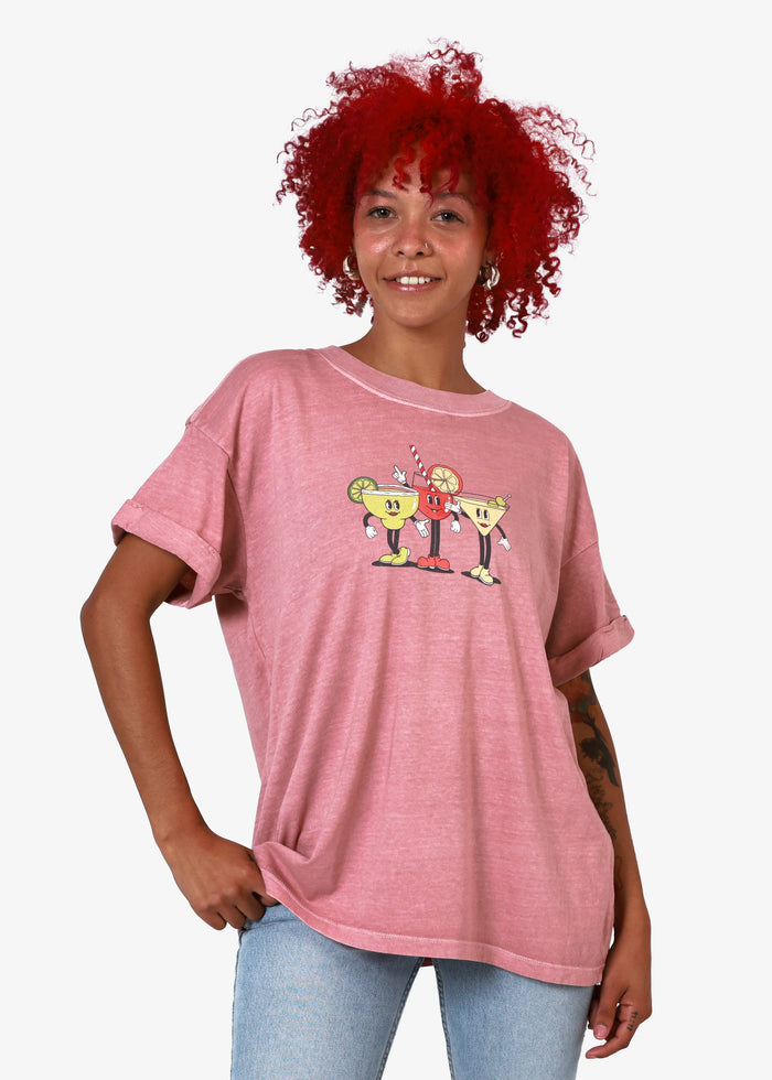 Bottoms Up Tee - Dusty Pink