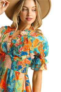 Tropical Muse Dress - Orange