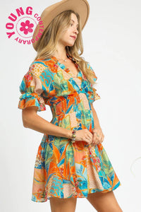 Tropical Muse Dress - Orange