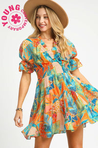 Tropical Muse Dress - Orange