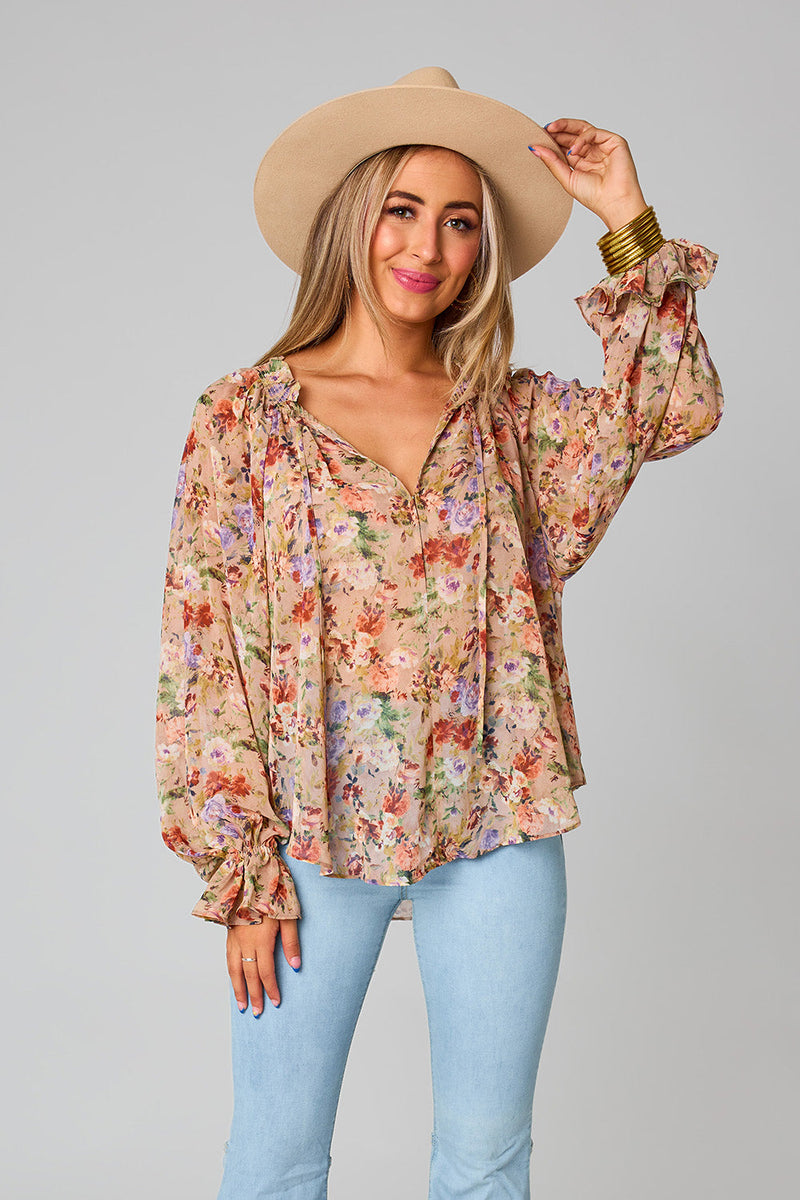 Delicate Daydream Top - Taupe